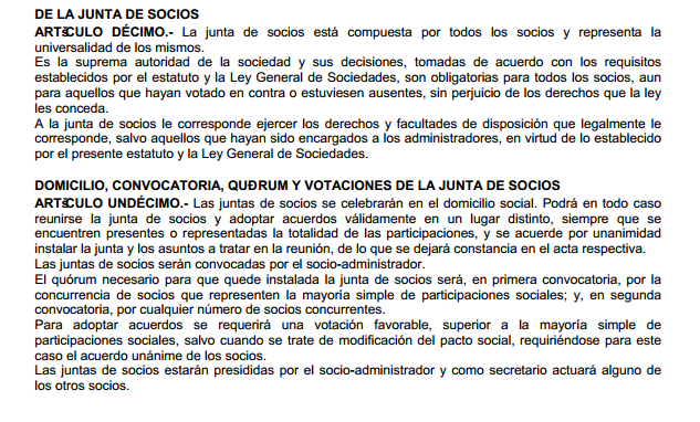 Modelo de minuta de sociedad civil ordinaria